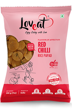 Red Chilli Rice Papad